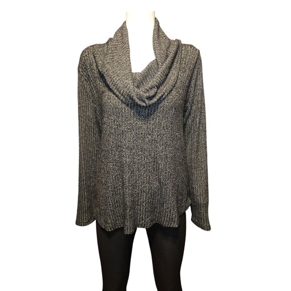 Lucky Brand x Bonne Chance Cloud Soft Ribbed Cowl Neck Sweater Women Size 1X - Picture 1 of 8